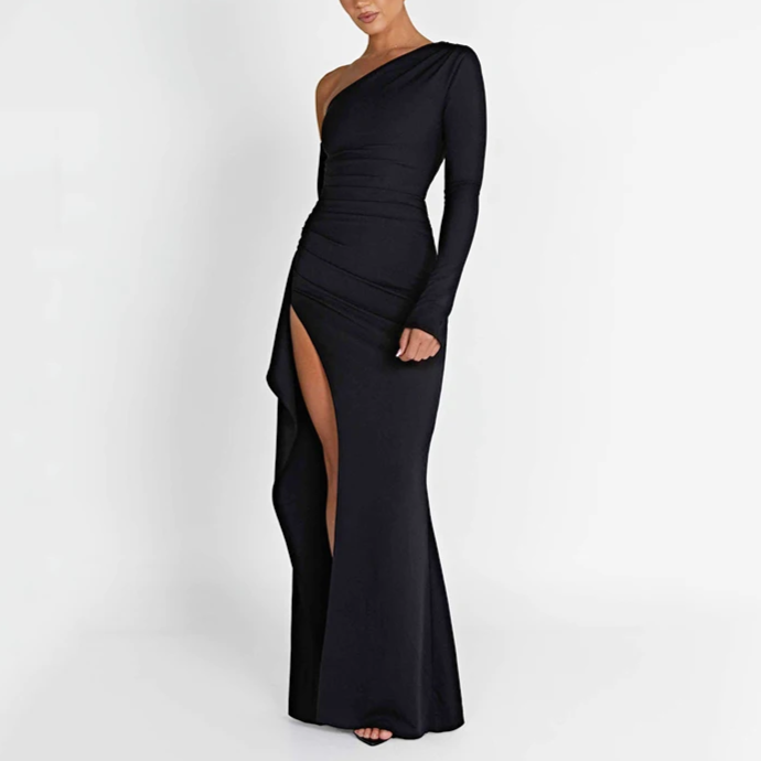 LILY LUXE™ | Oblique Maxi Dress