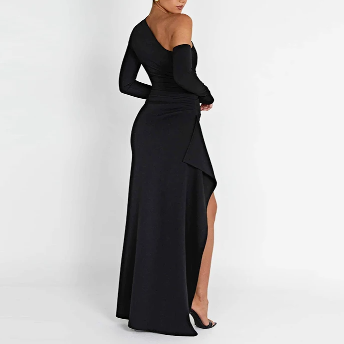 LILY LUXE™ | Oblique Maxi Dress