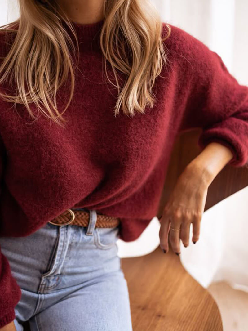 LILY LUXE™ | Burgundy Pullover