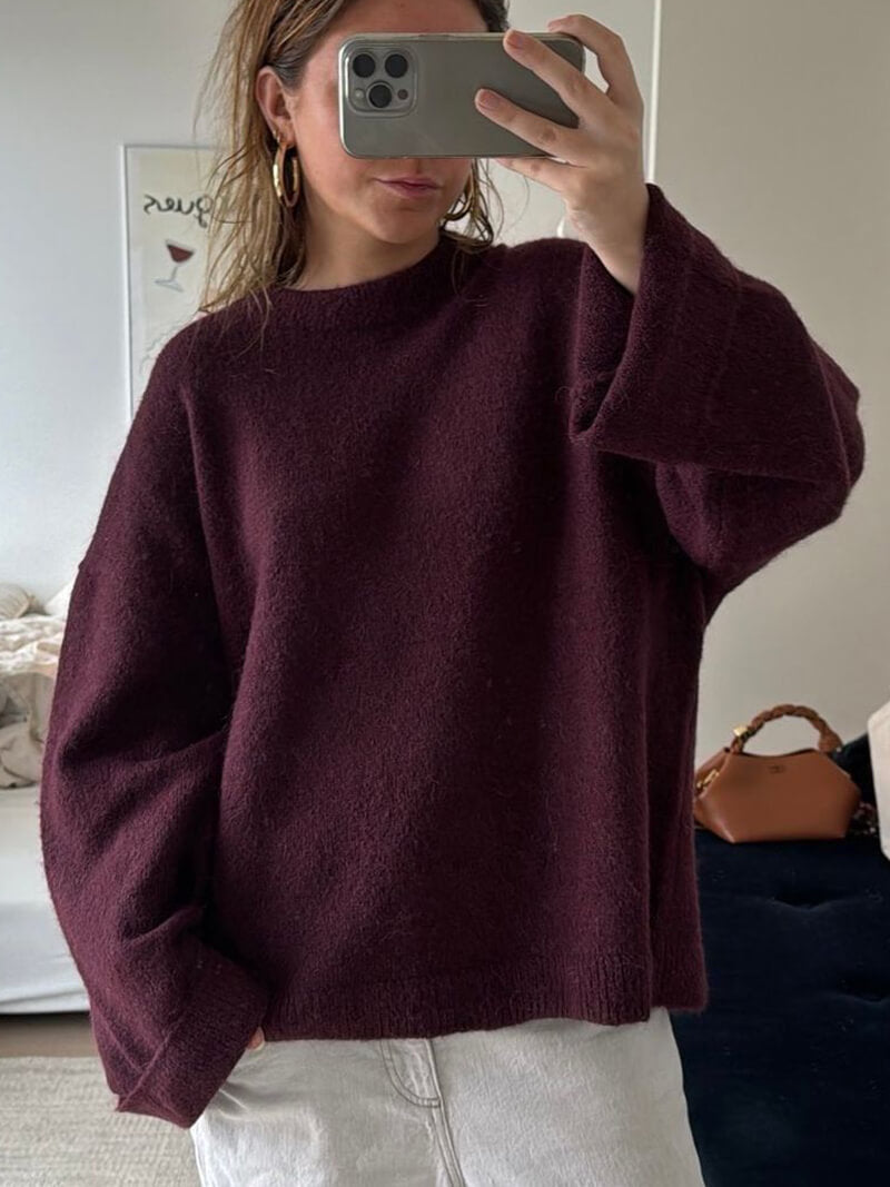 LILY LUXE™ | Burgundy Pullover